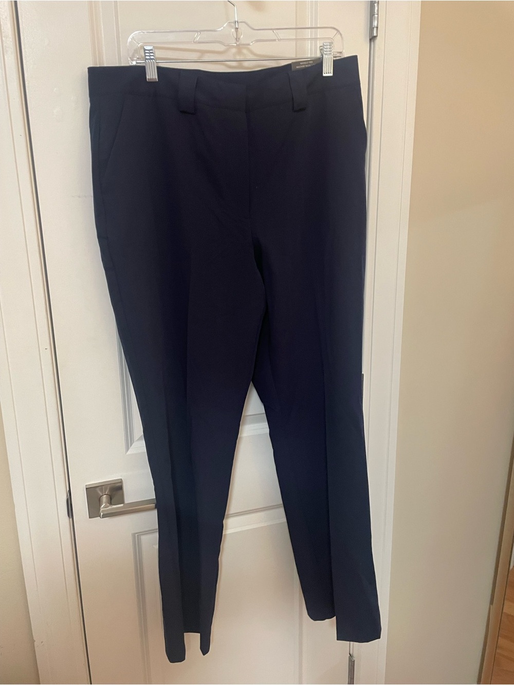 Worthington Navy High-Rise Straight-Leg Dress Work Pants Size 16